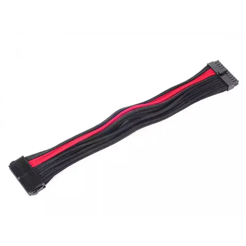 SilverStone SST-PP07-MBBR cavo di prolunga ATX a 24 pin, 0,3 m, nero/rosso