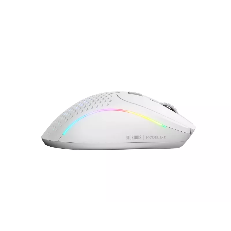 Mouse Glorious Gaming Glorious Model D 2 Wireless - bianco opaco, per destrorsi, RF Wireless, 19000 DPI, bianco
