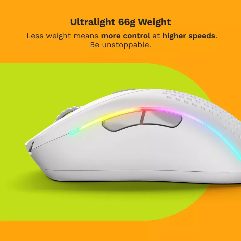 Mouse Glorious Gaming Glorious Model D 2 Wireless - bianco opaco, per destrorsi, RF Wireless, 19000 DPI, bianco