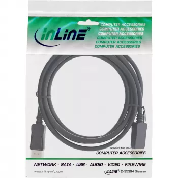 Cavo DisplayPort 1.4 InLine, 8K4K, nero, oro, 1 m