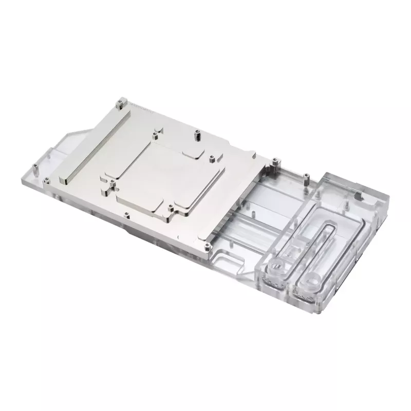 Waterblock + backplate Phanteks Glacier G40 acrilico rame grigio trasparente