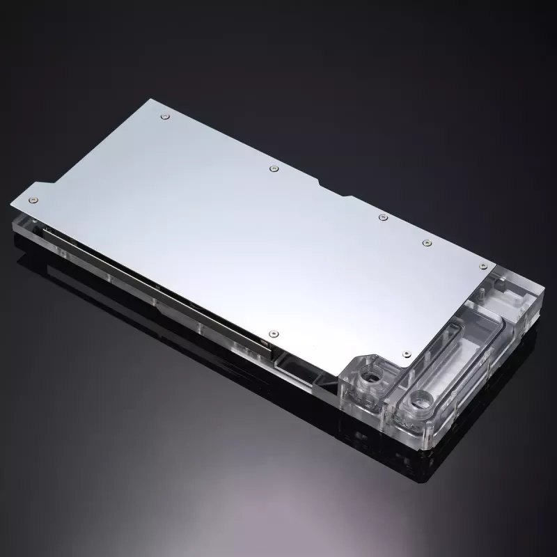 Waterblock + backplate Phanteks Glacier G40 acrilico rame grigio trasparente