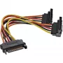 InLine Cavo Y alimentazione SATA connettore femmina SATA / 2x connettore maschio SATA con blocco 0,15 m