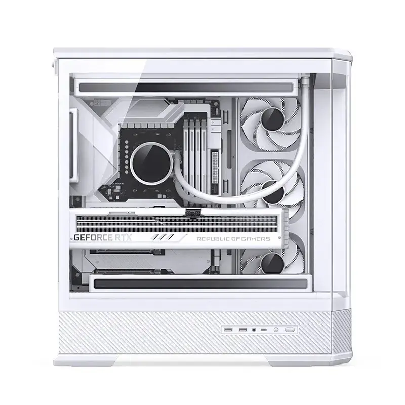 Case per computer Jonsbo D400 Midi Tower ATX Tempered Glass – bianco