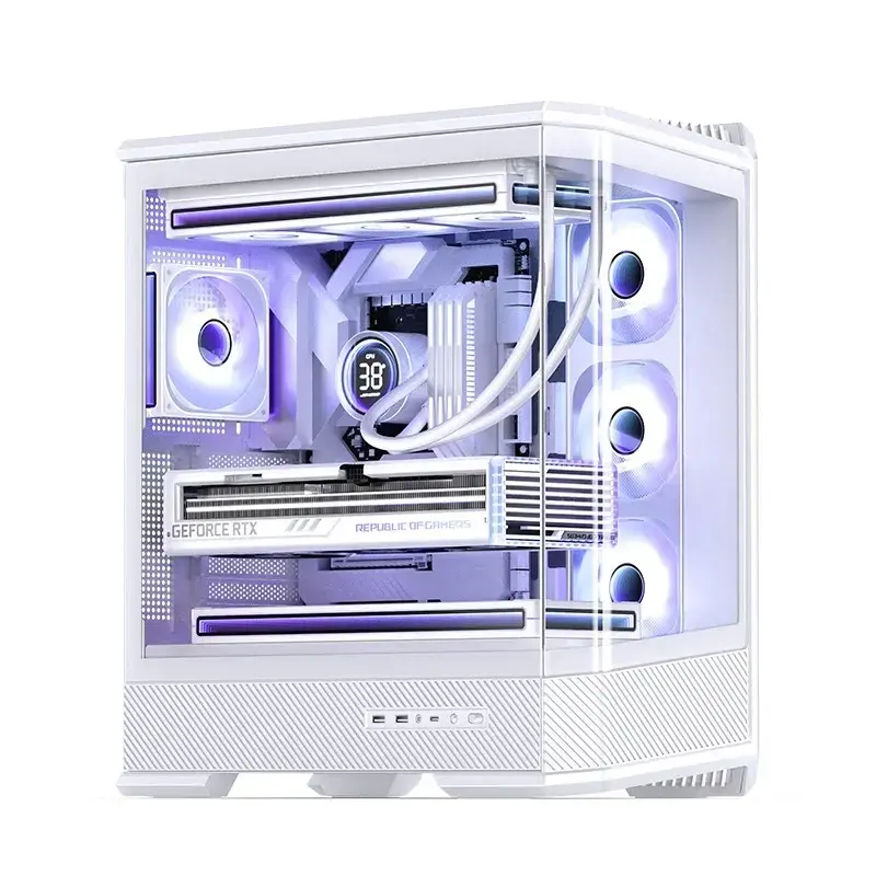 Case per computer Jonsbo D400 Midi Tower ATX Tempered Glass – bianco