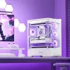 Case per computer Jonsbo D400 Midi Tower ATX Tempered Glass – bianco
