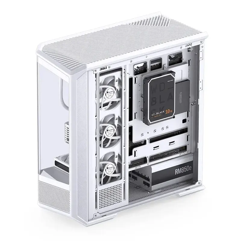 Case per computer Jonsbo D400 Midi Tower ATX Tempered Glass – bianco