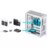 Case per computer Jonsbo D400 Midi Tower ATX Tempered Glass – bianco