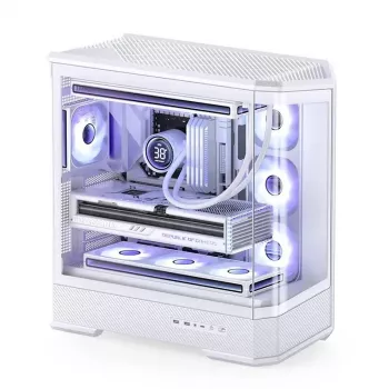 Case per computer Jonsbo D400 Midi Tower ATX Tempered Glass – bianco