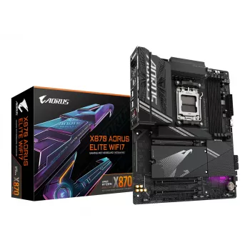 GIGABYTE X870 AORUS ELITE WIFI7 scheda madre - supporta CPU AMD Ryzen 9000, VRM 16+2+2 fasi, fino a 8000MHz DDR5 (OC), 3xPCIe 5.0 + 1xPCIe 4.0, Wi-Fi 7, 2.5GbE LAN, USB 4