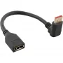 InLine cavo adattatore DisplayPort 1.4 M/F, 8K4K, angolato verso il basso, nero/oro