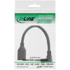 InLine cavo adattatore DisplayPort 1.4 M/F, 8K4K, angolato verso il basso, nero/oro