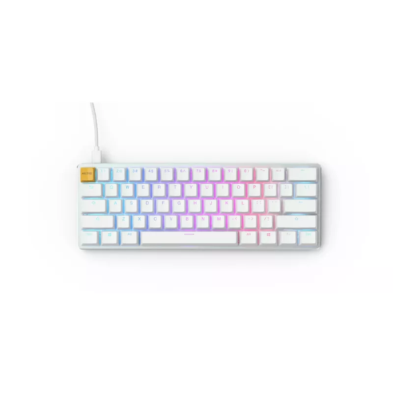 Glorious Gaming GMMK tastiera USB QWERTY US International argento, bianco