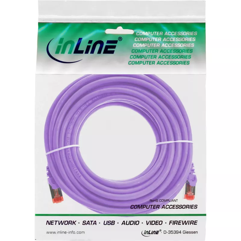 InLine cavo patch S/FTP PiMF Cat.6 250MHz PVC rame viola 5m