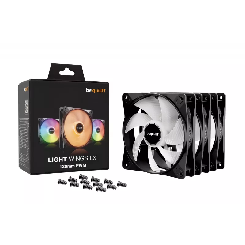 be quiet LIGHT WINGS LX 120mm PWM confezione da 3 nero ventola per case 12 cm 3 pezzi