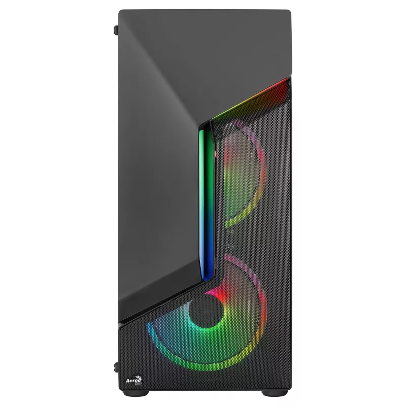 Aerocool SCAPEBKV3 case gaming ATX frontale RGB LED vetro temperato 3x ventole ARGB nero