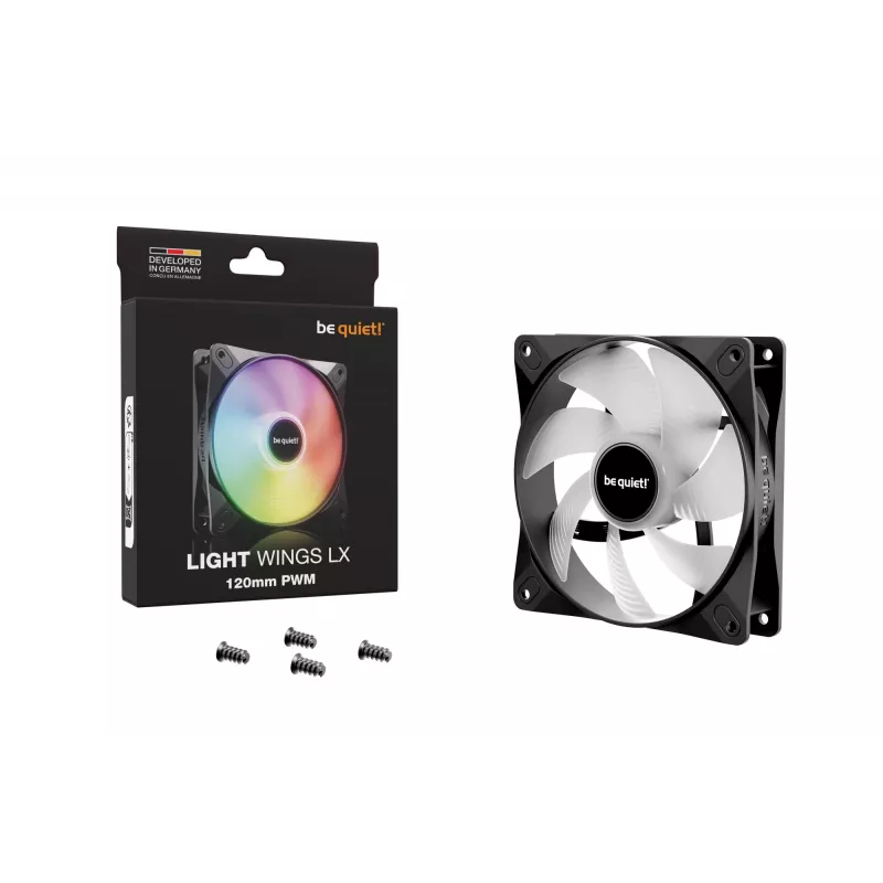 be quiet! LIGHT WINGS LX 120mm PWM ventola per case PC 12 cm nero 1 pezzo
