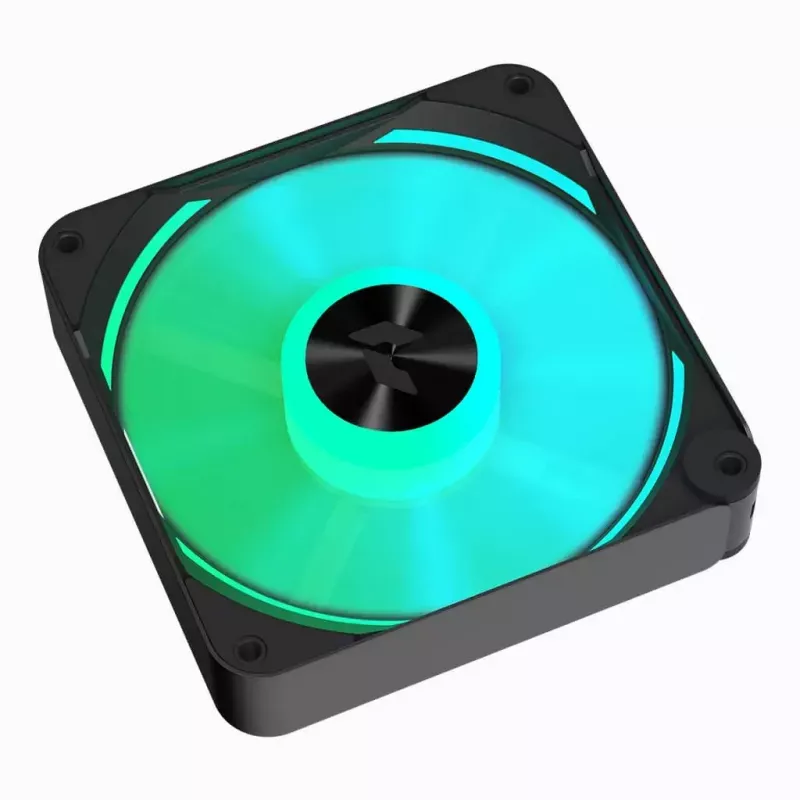 APNX FP2-120 PWM ARGB ventola per case, 120 mm, 500–1800 giri/min, 83,85 CFM, 34,8 dB, nero