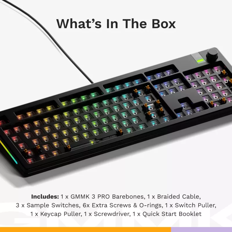 Glorious PC Gaming Race GMMK 3 PRO tastiera barebones full-size USB RGB LED