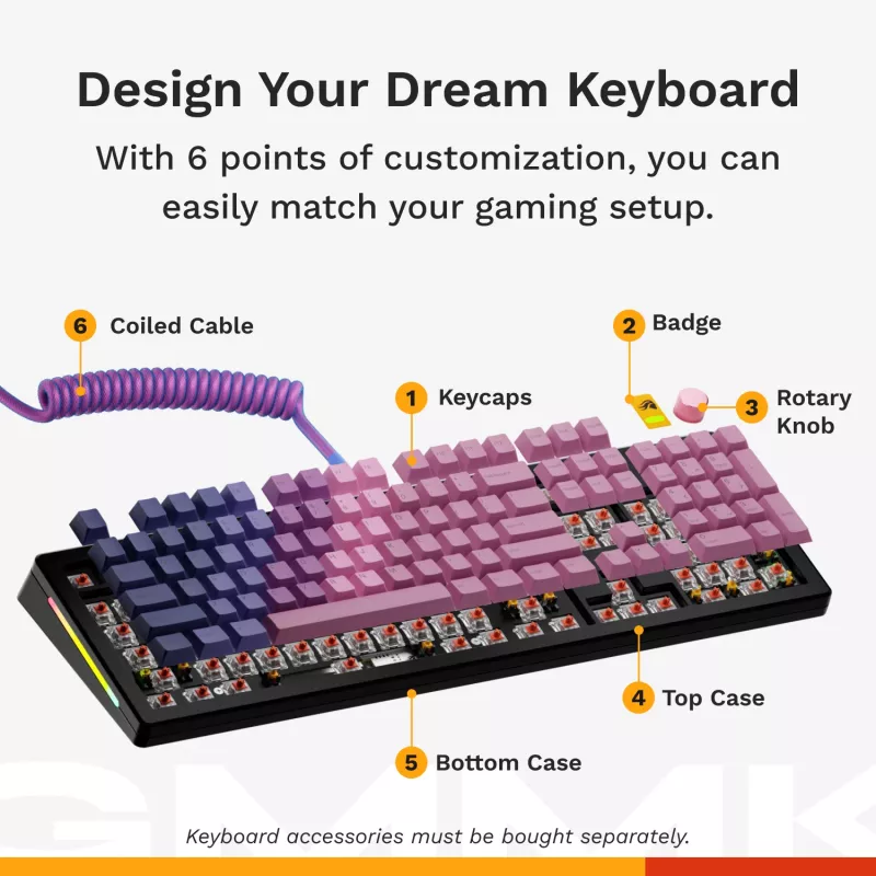 Glorious PC Gaming Race GMMK 3 PRO tastiera barebones full-size USB RGB LED