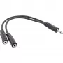 Cavo Y InLine jack 3,5mm connettore maschio su 2x jack 3,5mm connettore femmina stereo, 0,2 m
