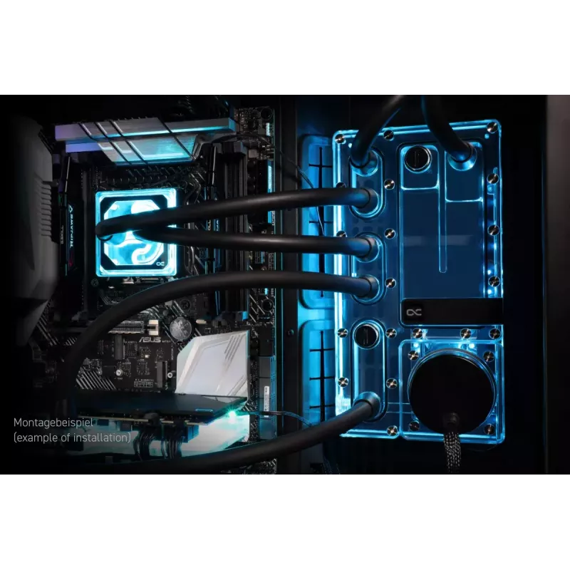 Pompa e reservoir Alphacool Core Distro Plate nero trasparente acrilico alluminio ceramica sintetico