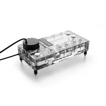 Pompa e reservoir Alphacool Core Distro Plate nero trasparente acrilico alluminio ceramica sintetico