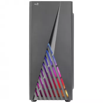 Case PC Aerocool DELTABKV1 ATX con frontale RGB, finestra laterale completa, ventola 12 cm, nero