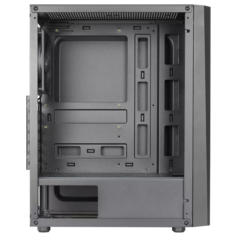 Case PC Aerocool DELTABKV1 ATX con frontale RGB, finestra laterale completa, ventola 12 cm, nero