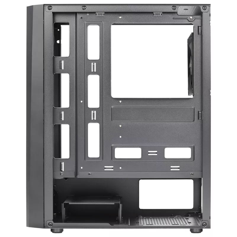 Case PC Aerocool DELTABKV1 ATX con frontale RGB, finestra laterale completa, ventola 12 cm, nero