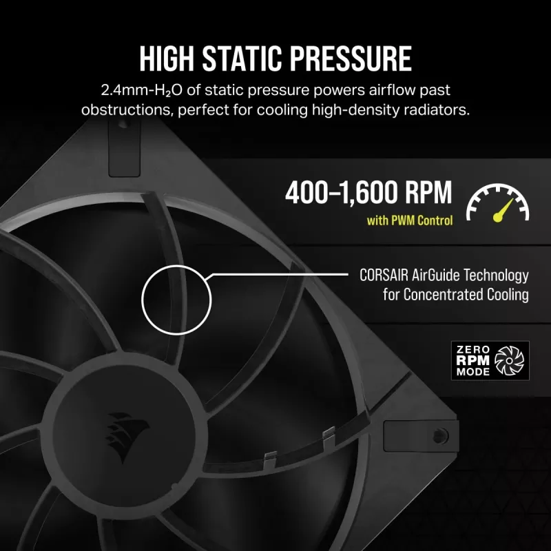 Ventola CORSAIR - serie Rs Rs140 Max 140 mm confezione singola