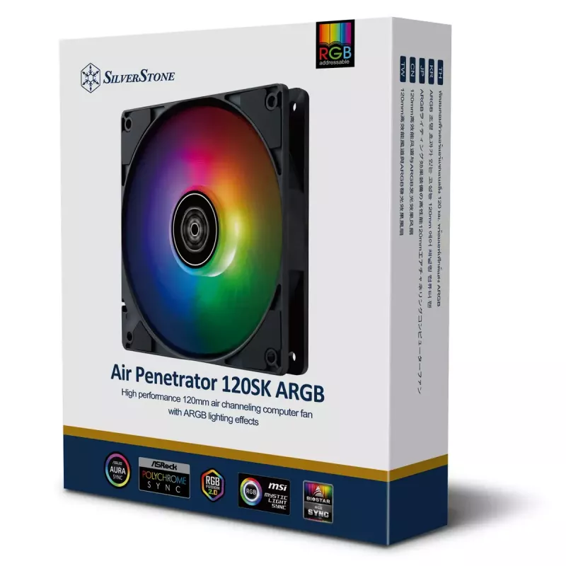 Dissipatore ad aria Silverstone Penetrator SST-AP120SKB-ARGB 12 cm 2000 RPM