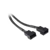 Akasa AK-CBFA04-15 cavo splitter PWM per ventole, 15 cm, rivestito, nero