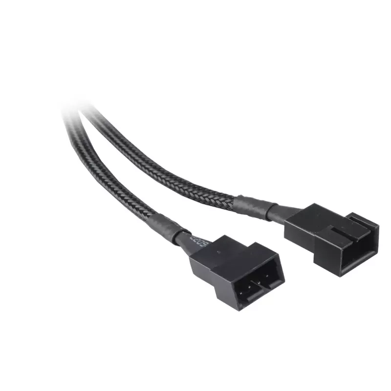 Akasa AK-CBFA04-15 cavo splitter PWM per ventole, 15 cm, rivestito, nero