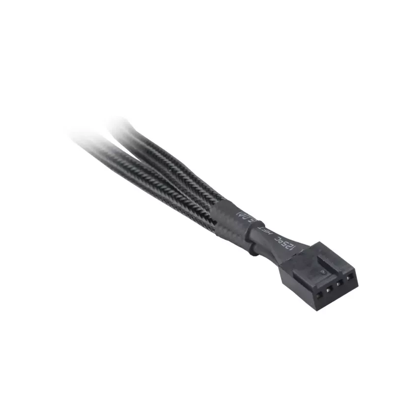 Akasa AK-CBFA04-15 cavo splitter PWM per ventole, 15 cm, rivestito, nero