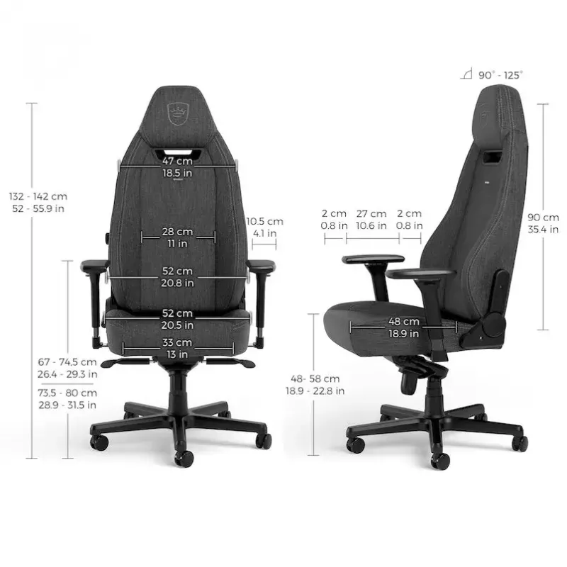 Sedia gaming PC noblechairs LEGEND TX Seduta imbottita Grigio antracite