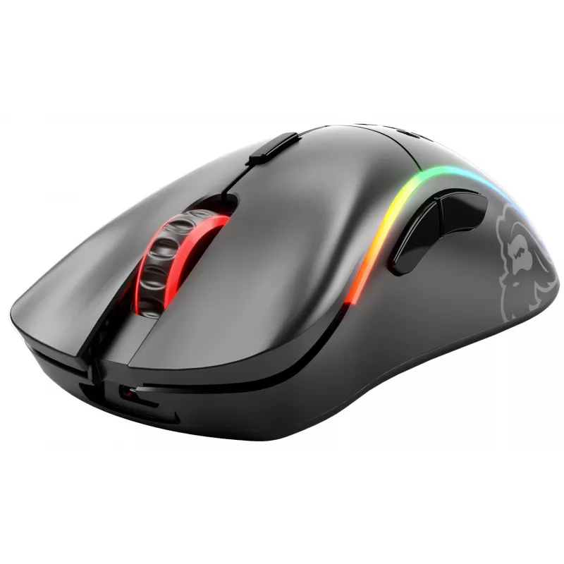 Mouse gaming Glorious Model D Wireless – nero opaco, per destrorsi, RF Wireless, 19000 DPI, nero