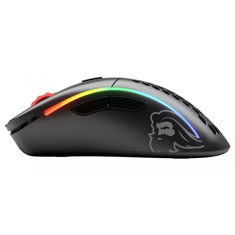 Mouse gaming Glorious Model D Wireless – nero opaco, per destrorsi, RF Wireless, 19000 DPI, nero