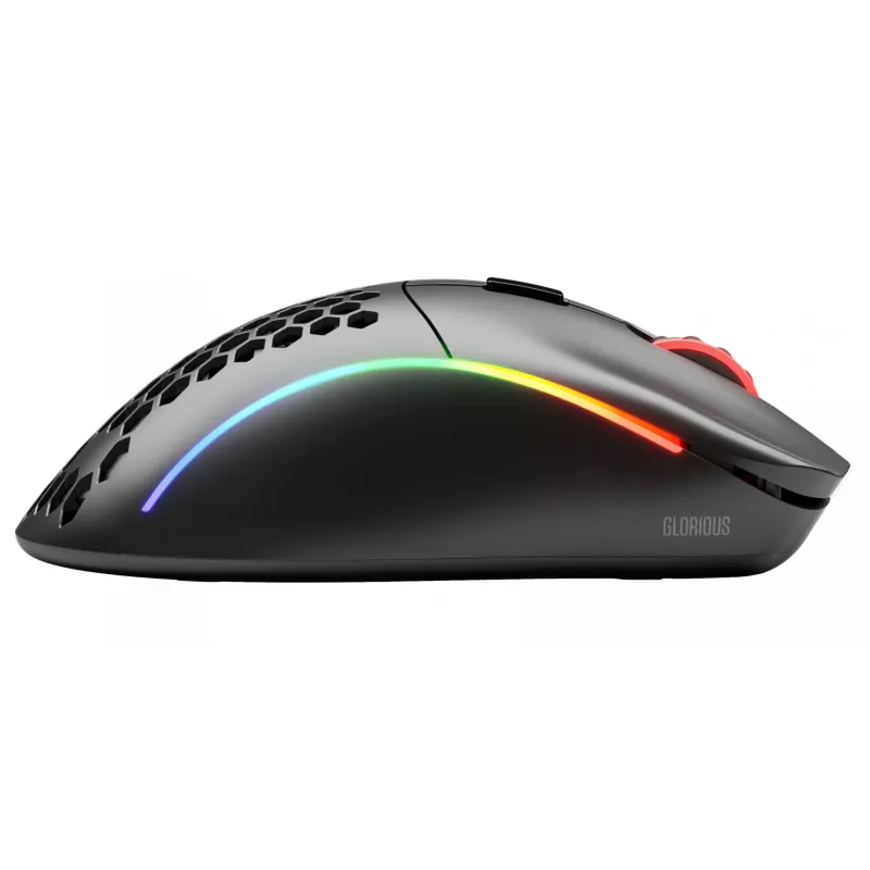 Mouse gaming Glorious Model D Wireless – nero opaco, per destrorsi, RF Wireless, 19000 DPI, nero