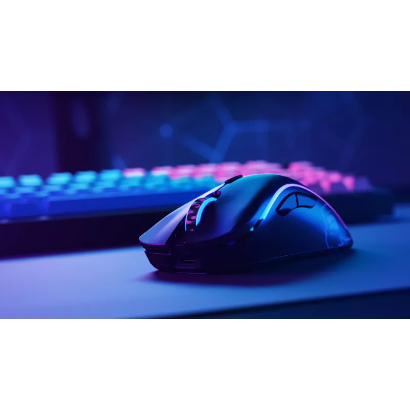 Mouse gaming Glorious Model D Wireless – nero opaco, per destrorsi, RF Wireless, 19000 DPI, nero