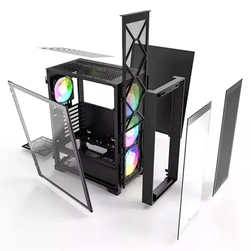 Case PC Montech AIR 1000 PREMIUM Midi Tower nero