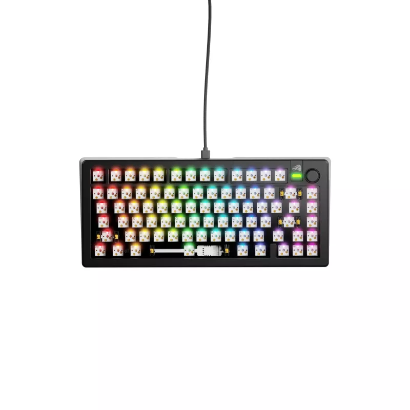 Tastiera meccanica GLORIOUS GMMK 3 75% Barebones USB con filo RGB nera
