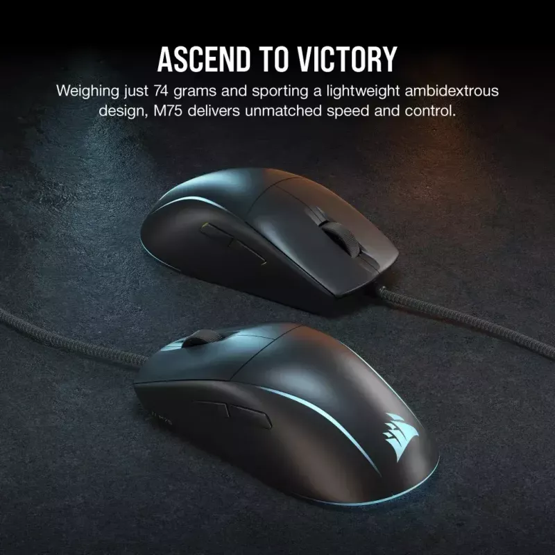 Mouse Corsair M75 leggero RGB USB Type-A