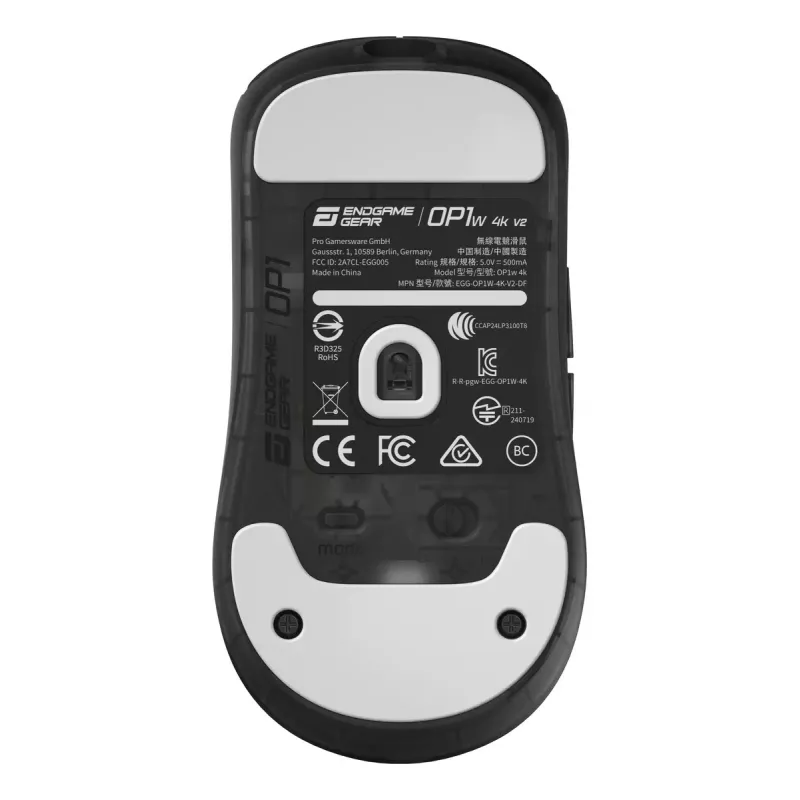 Endgame Gear OP1w 4k v2 mouse gaming wireless, 4000 Hz, Dark Frost