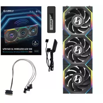 Ventola Lian Li UNI FAN SL Wireless LCD 120 Reverse Blade