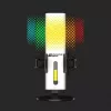 Microfono PC Endgame Gear XSTRM — USB con filo, sensibilità -36 dB, 20–20000 Hz, controlli touch, cavo 2 m, nero/bianco