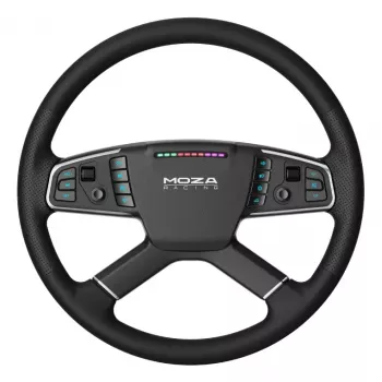 Moza Racing TSW volante, volante, PC, con filo e senza filo, nero, alluminio, similpelle, polimero, cavo