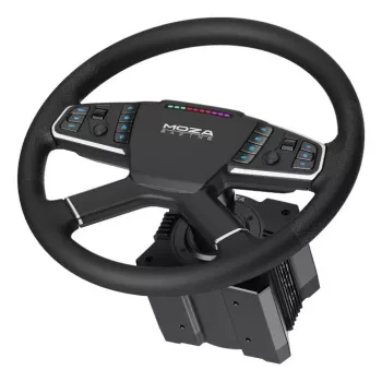 Moza Racing TSW volante, volante, PC, con filo e senza filo, nero, alluminio, similpelle, polimero, cavo