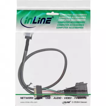 InLine cavo di connessione U.2, SSD con U.2 (SFF-8639) su SFF-8643 + alimentazione, 0,5 m
