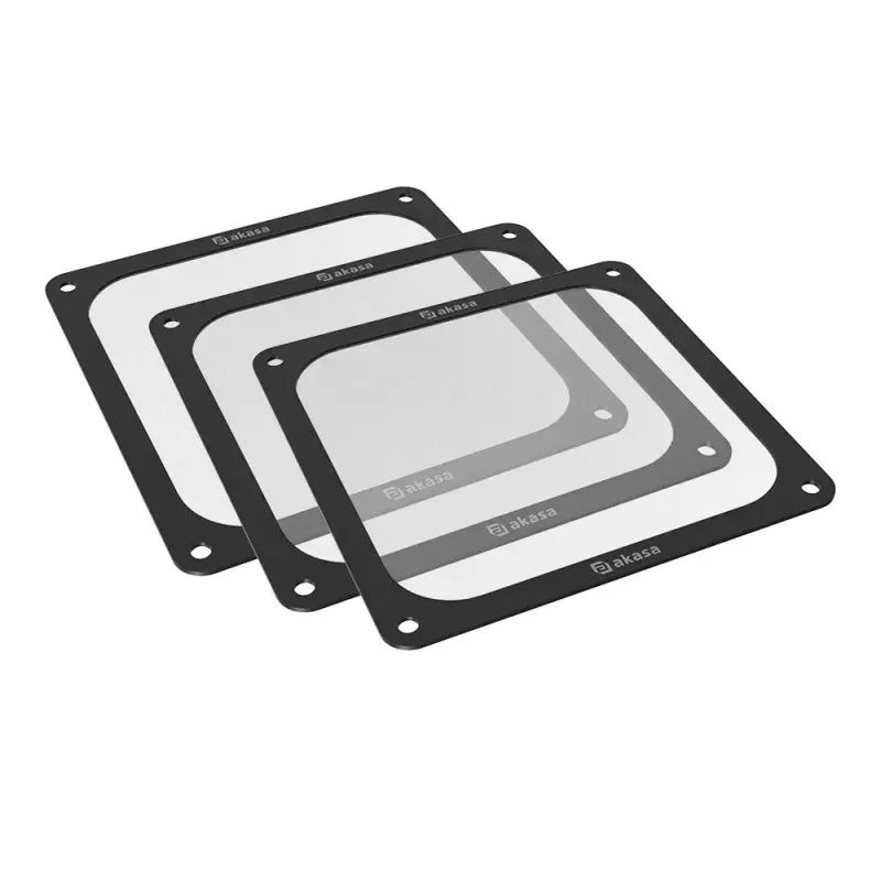Filtro ventola Akasa GRM14-M01-BKT3 nylon plastica nero 140x140x1,5mm